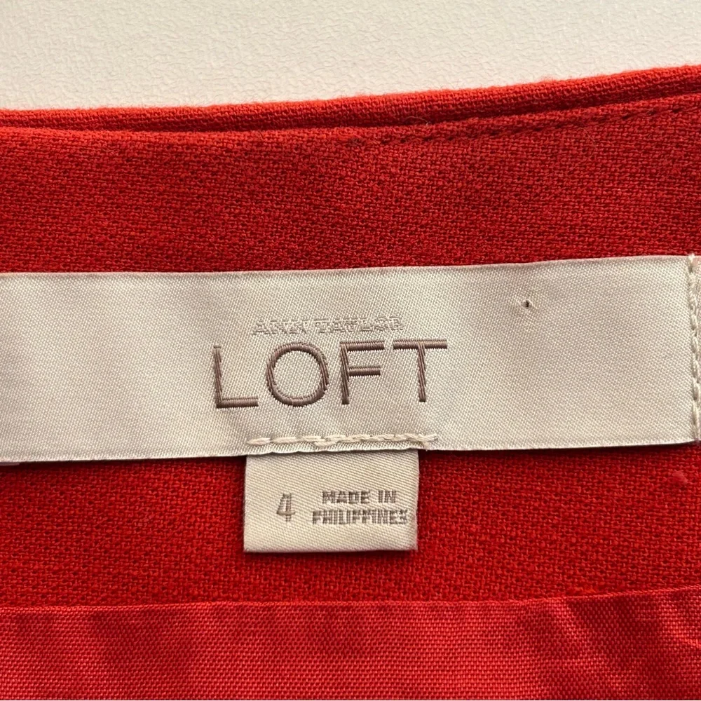 LOFT Vibrant Red Pencil Skirt